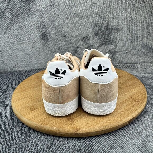 adidas Gazelle Shoes Womens Size 10 Beige White Suede Classic Casual ID7006 - Picture 4 of 9